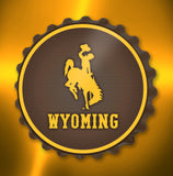 Wyoming Cowboys Bottle Cap Wall Sign