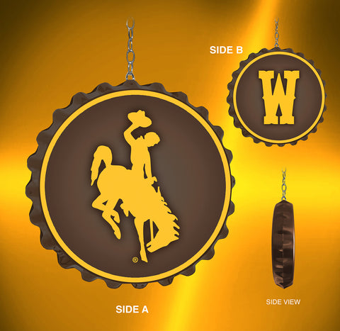 Wyoming Cowboys 2 Sided Bottle Ceiling Dangler 