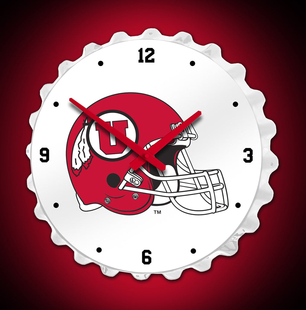 Utah Utes Bottle Cap Wall Clock Football Helmet 