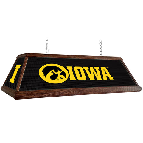 Iowa Hawkeyes 49” Wood Framed Pool Table Light “I” 