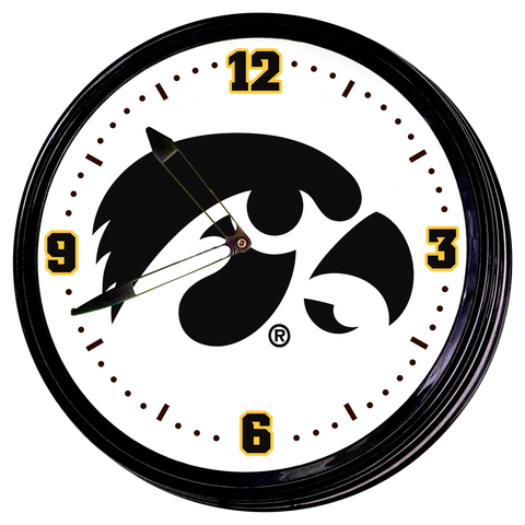 Iowa Hawkeyes 19” Illuminated LED Wall Clock 