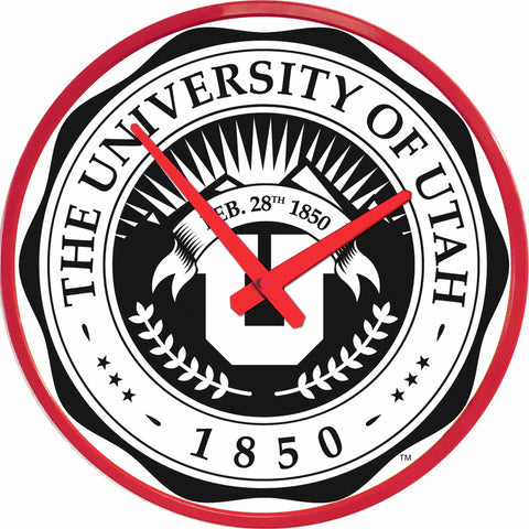 Utah Utes 17” Disc Wall Clock University Seal 